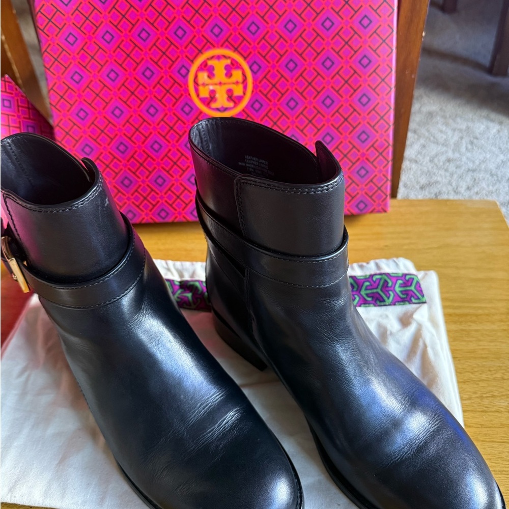 Tory Burch Black Leather Boots